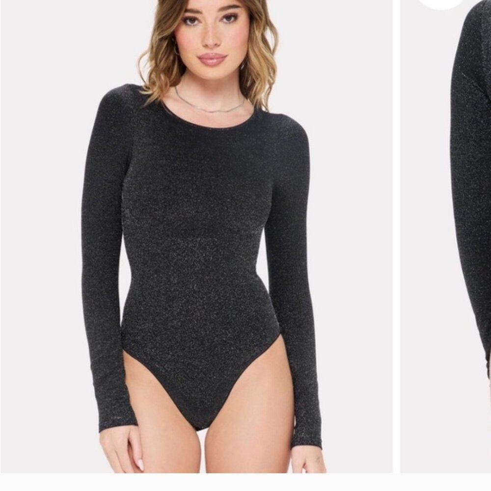 YITTY Nearly Naked Shaping Luxe Longsleeve Bodysuit 3x/4x NWT Shimmered Black